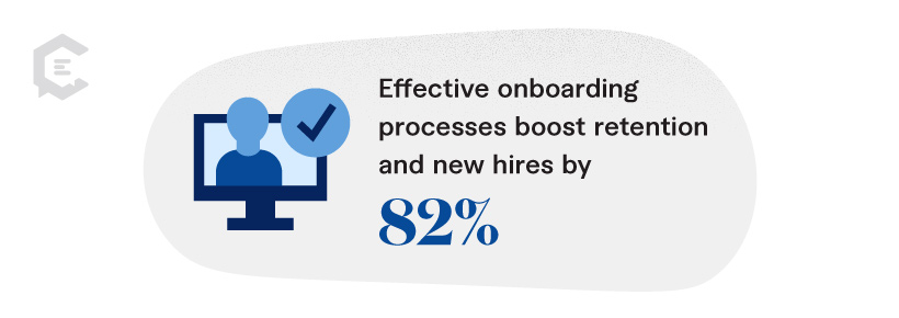 A recent Glassdoor Study by the Brandon Hall Group showed that effective onboarding processes boost retention and new hires by 82%.