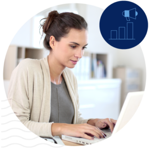 Marketing content writer supporting goals