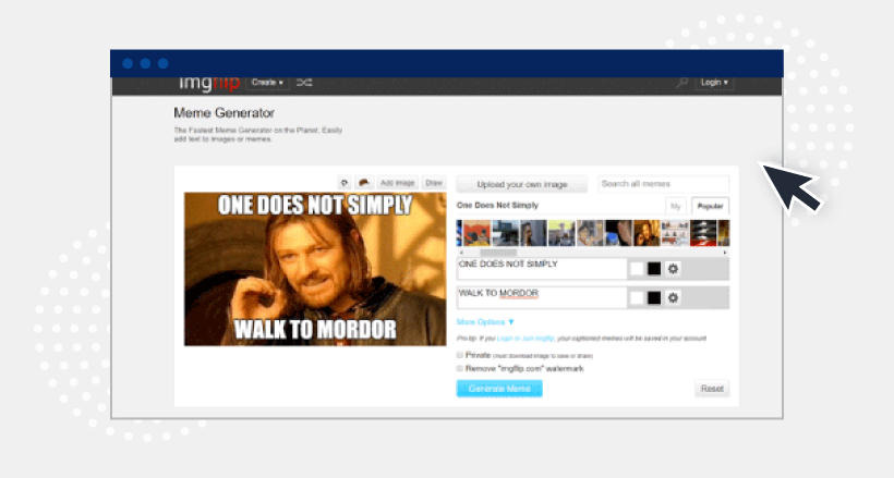 Using imgflop meme generator to create customize meme images for you content marketing
