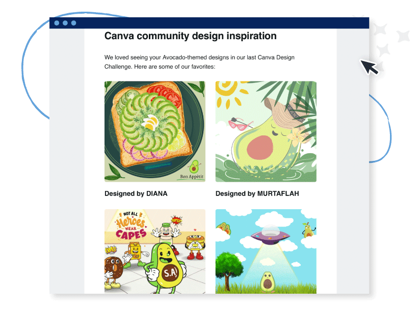 Canva tries to engage its community by hosting weekly design challenges